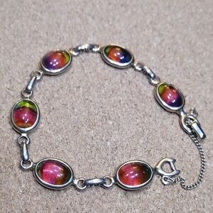 Sarah Coventry Gold Tone Multicolor Vintage Bracelet